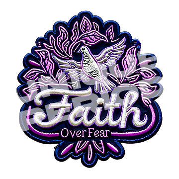 Faith Over Fear Patch Design