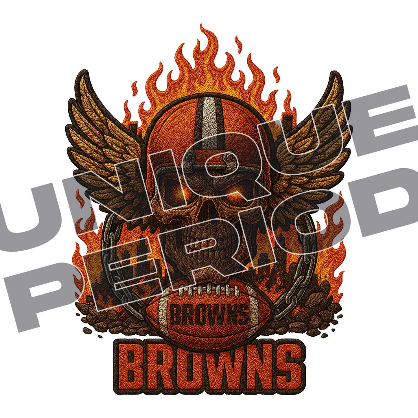 Cleveland Browns Skull Patchish