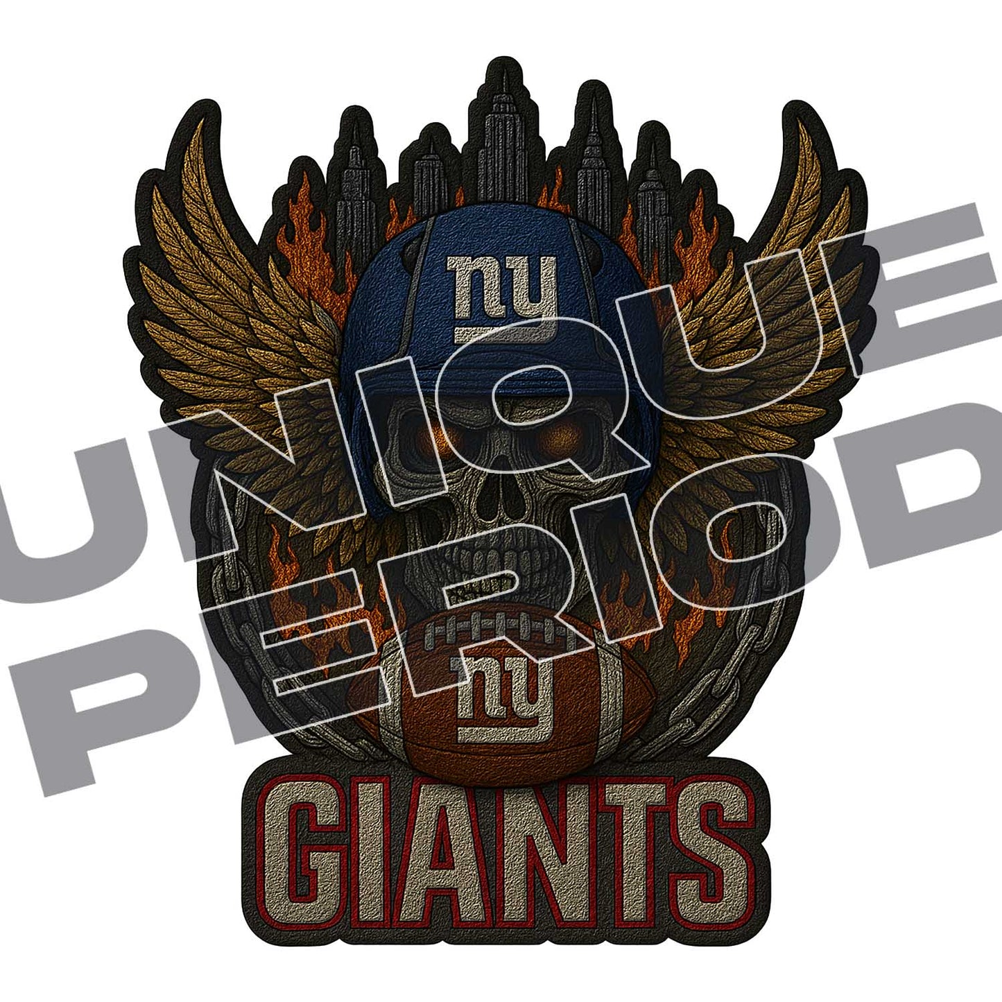 New York Giants Skull Patchish