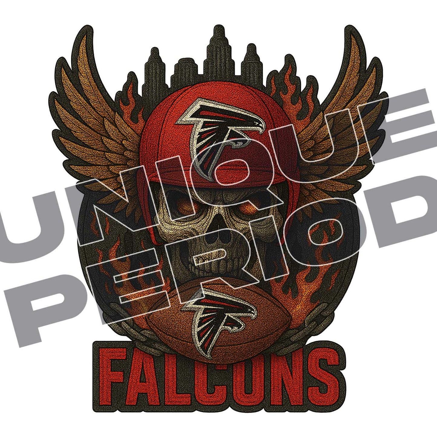Atlanta Falcons Skull Patchish (2 Pack)