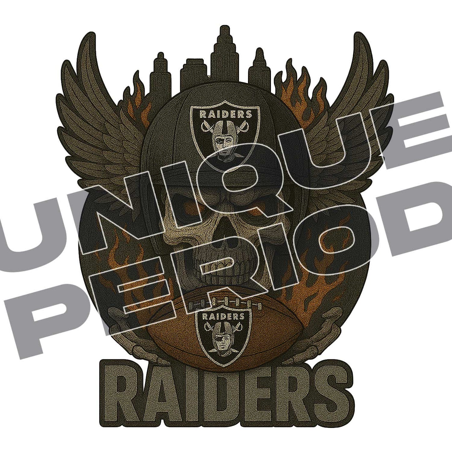 Las Vegas Raiders Skull Patchish (2 Pack)