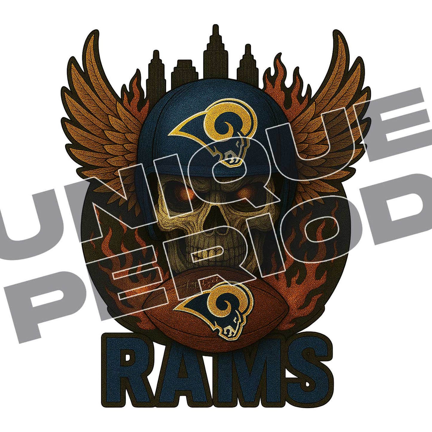 Los Angeles Rams Skull Patchish