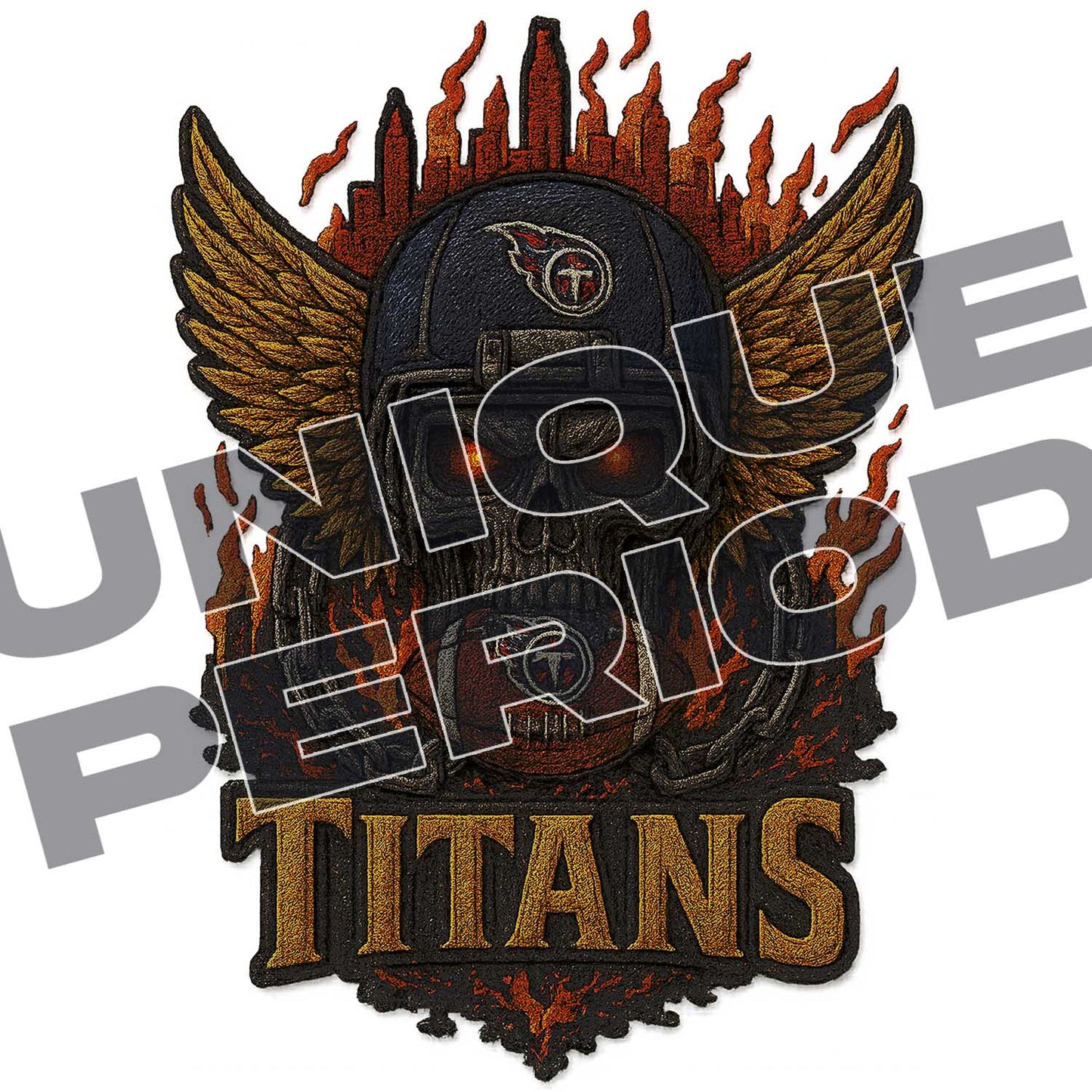 Tennessee Titans Skull Patchish