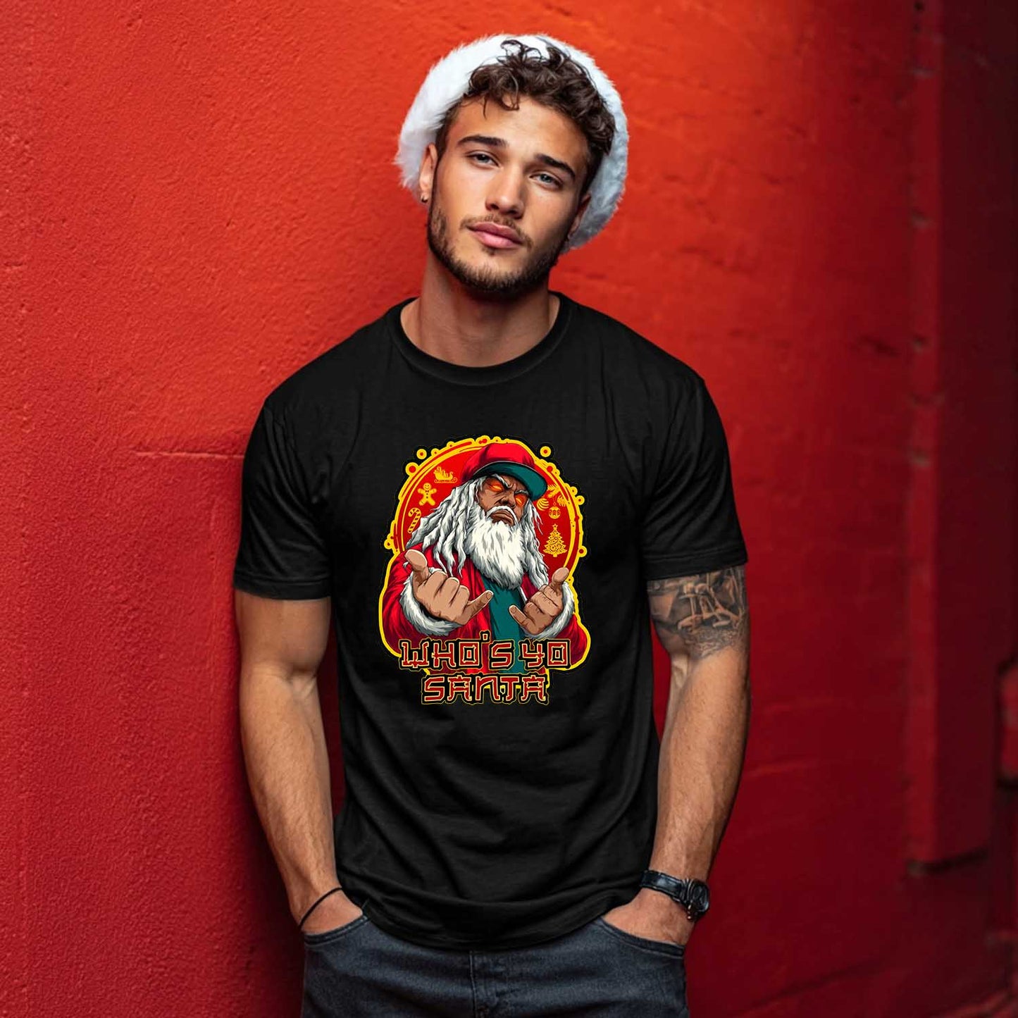 Who’s Yo Santa PNG – Cobra Kai Inspired The Last Dragon Christmas Design for Sublimation & DTF Printing