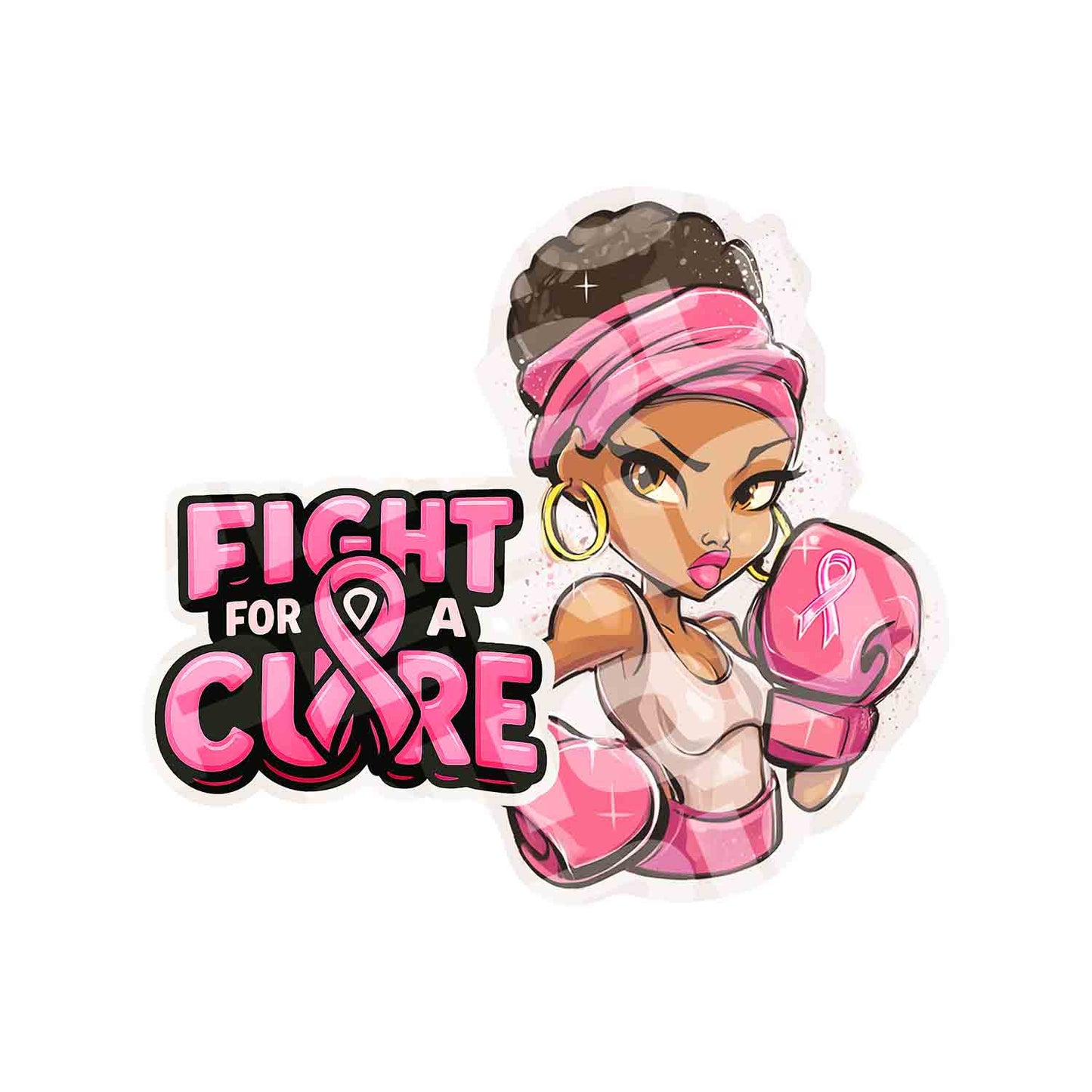 Fight for a Cure Strong Sticker Style v3