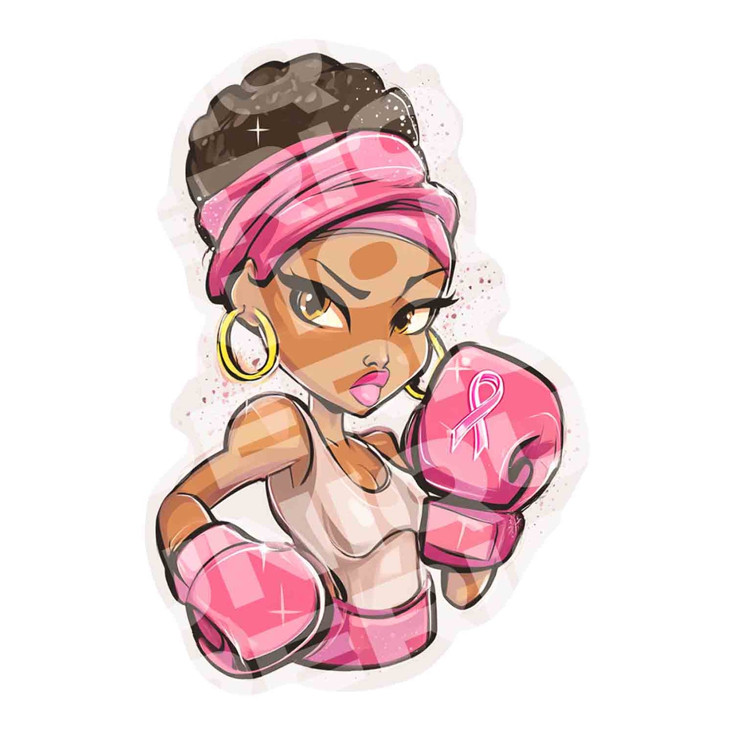 Grillin Pose - Breast Cancer Awareness Sticker Design