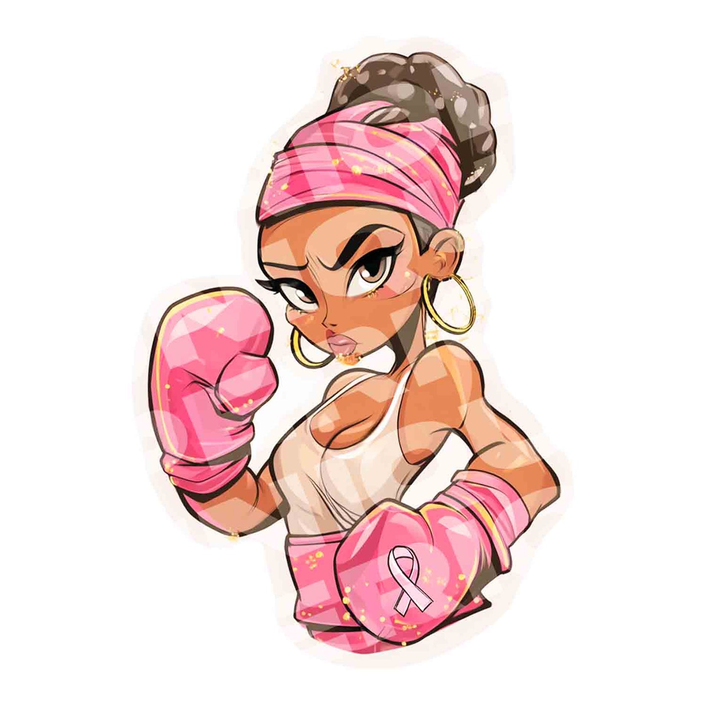 Power Pose - Breast Cancer Awareness Sticker Design