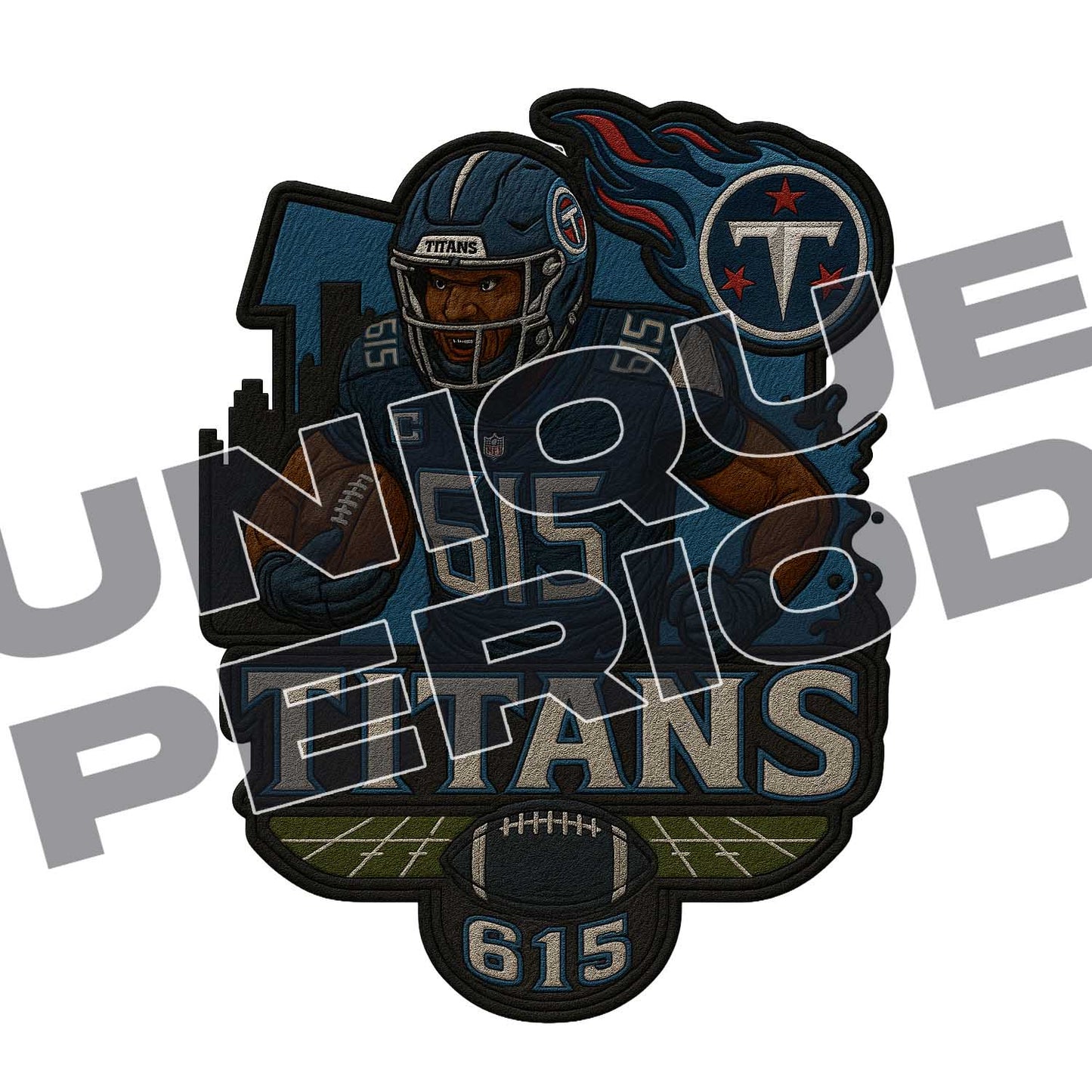 Tennessee Titans (615) PatchISH (2 Pack)
