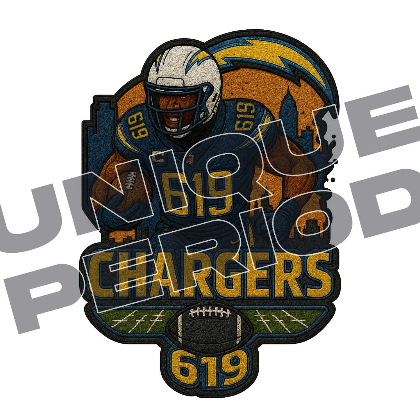 San Diego OG Chargers (619) PatchISH