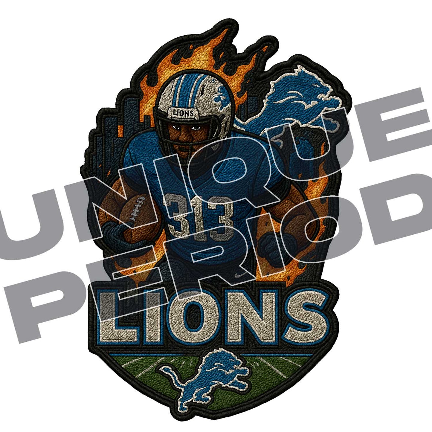 Detroit Lions (313) PatchISH (2 Pack)