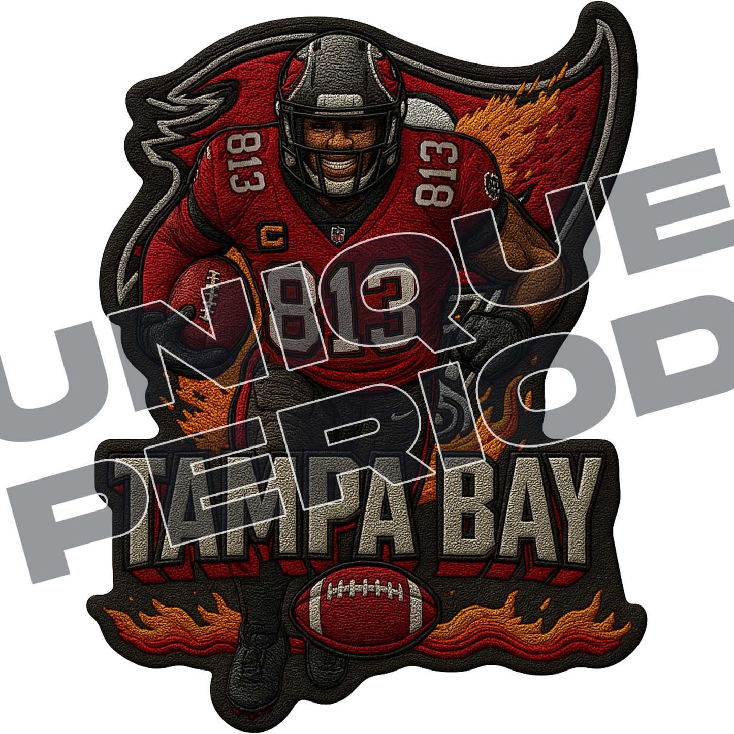 Tampa Bay Buccaneers (813) PatchISH (3 Pack)