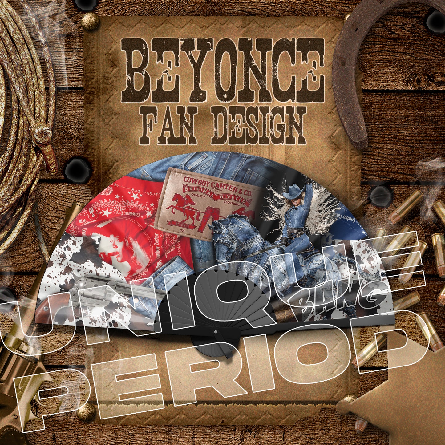Beyoncé Cowboy Fan Template