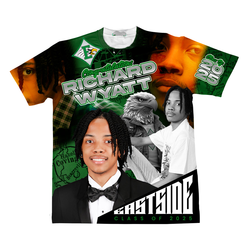 3d Allover Congratulations Richard Wyatt "RJ" - Graduation Shirt