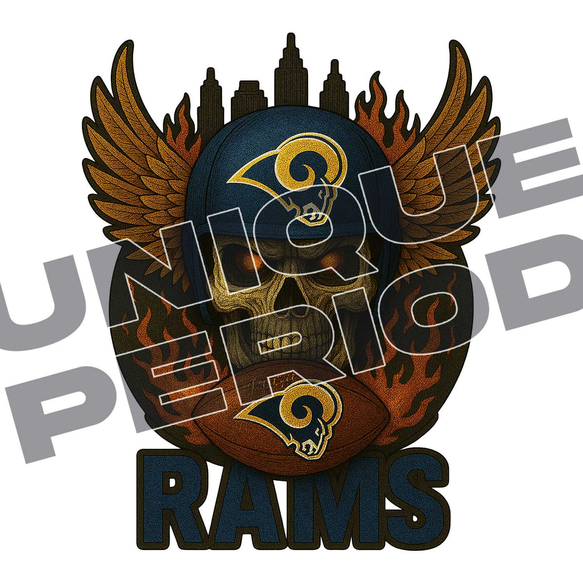 Skeleton Rams Logo Los Angeles Rams Skull Patchish – uniqueperiod