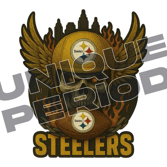 Pittsburgh Steelers Skull Patchish