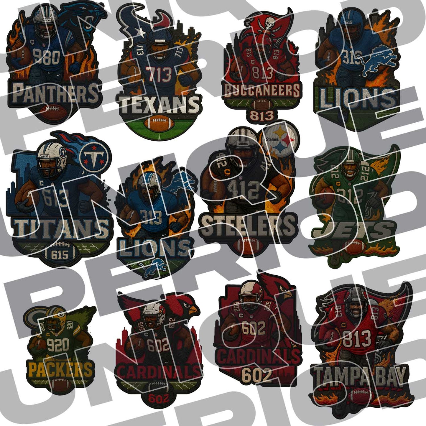 NFL Patchish Mega Bundle - 51 Designs PatchISH