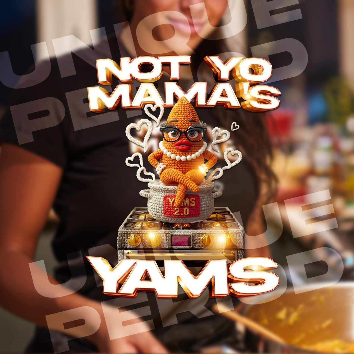 Not Yo Mama’s Yams PNG | Funny Thanksgiving  Sublimation Design