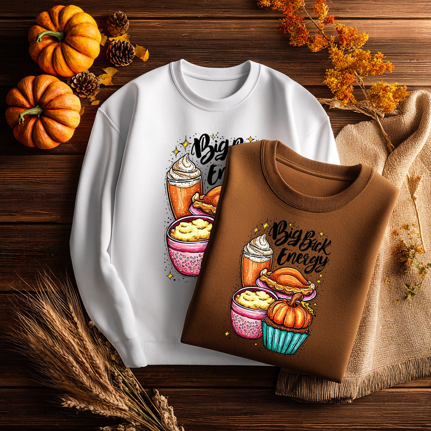 Thanksgiving PNG Bundle – 8 Fall Holiday Clipart Designs for Sublimation & Crafting