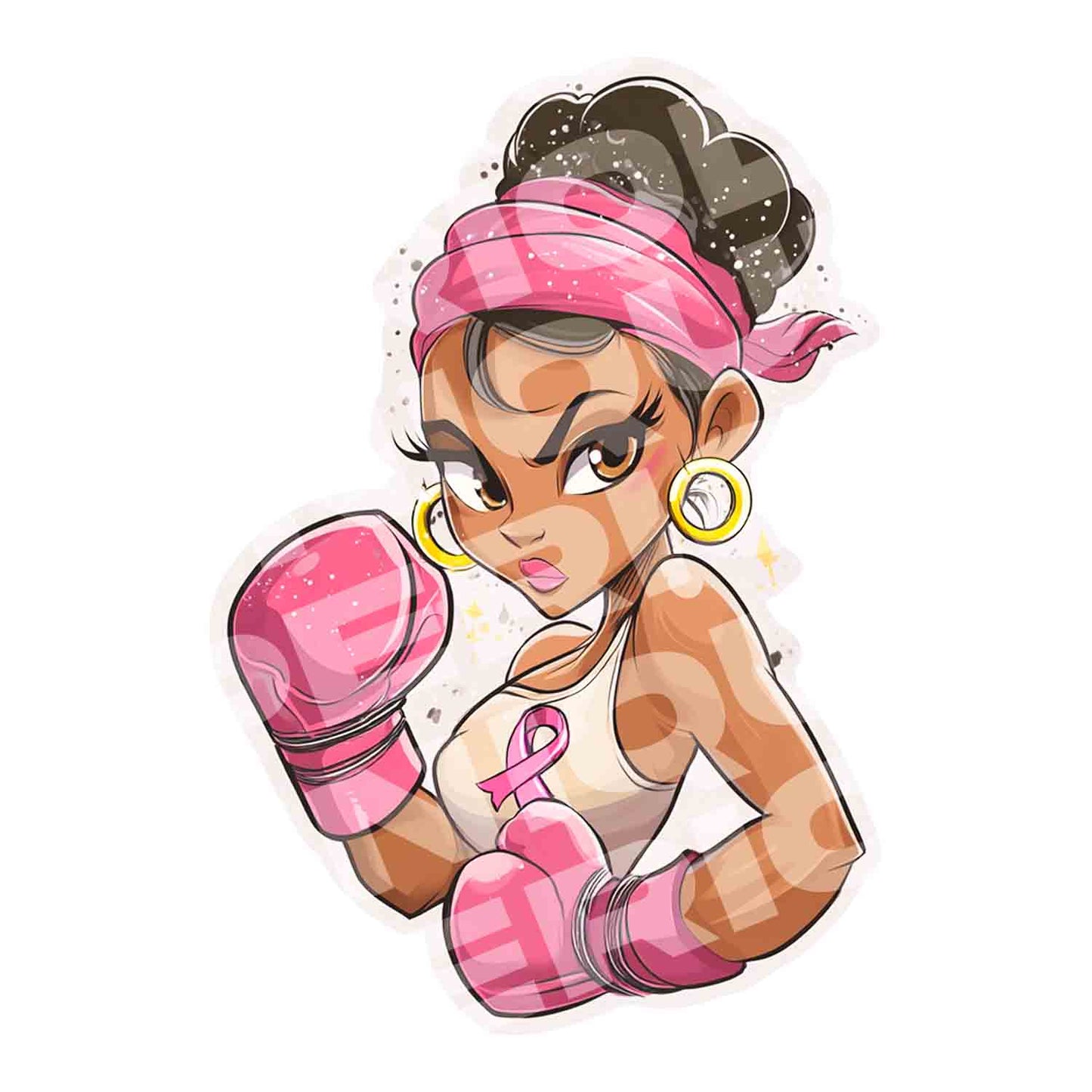 Breast Cancer Awareness Sticker Character Pack
