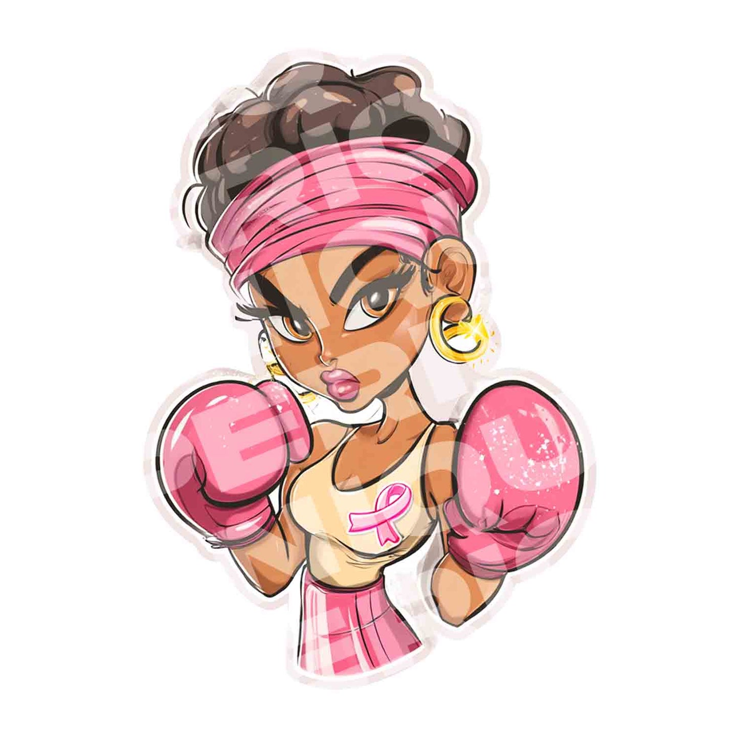 Breast Cancer Awareness Sticker Character Pack