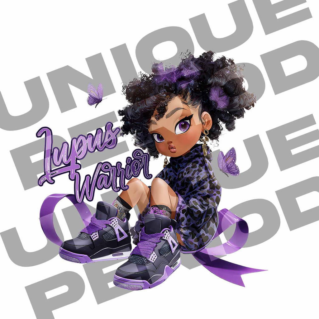 Lupus Warrior PNG – Purple Ribbon Strength Design