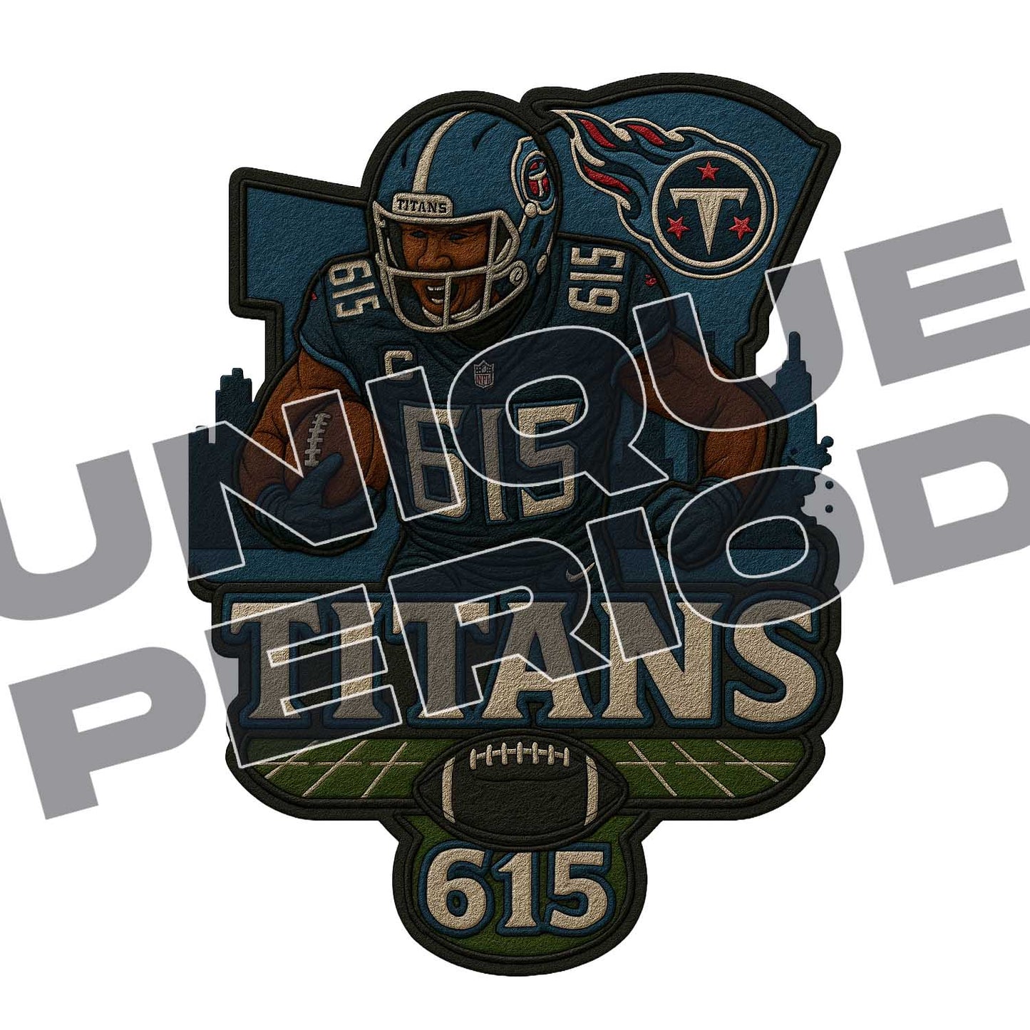 Tennessee Titans (615) PatchISH (2 Pack)