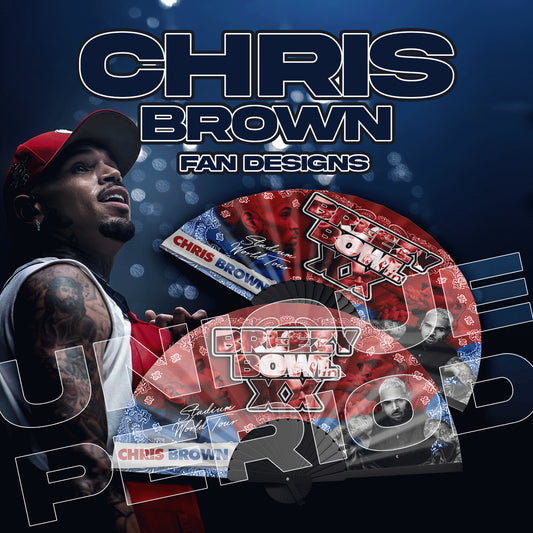 Red & Blue Clack Fan  2 Design Pack – Chris Brown Inspired – Digital Download Only
