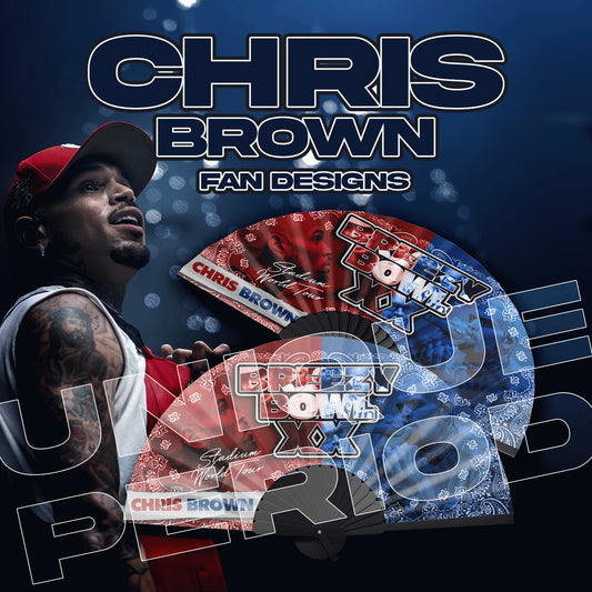 Red & Blue Clack Fan  2 Design Pack – Chris Brown Inspired – Digital Download Only