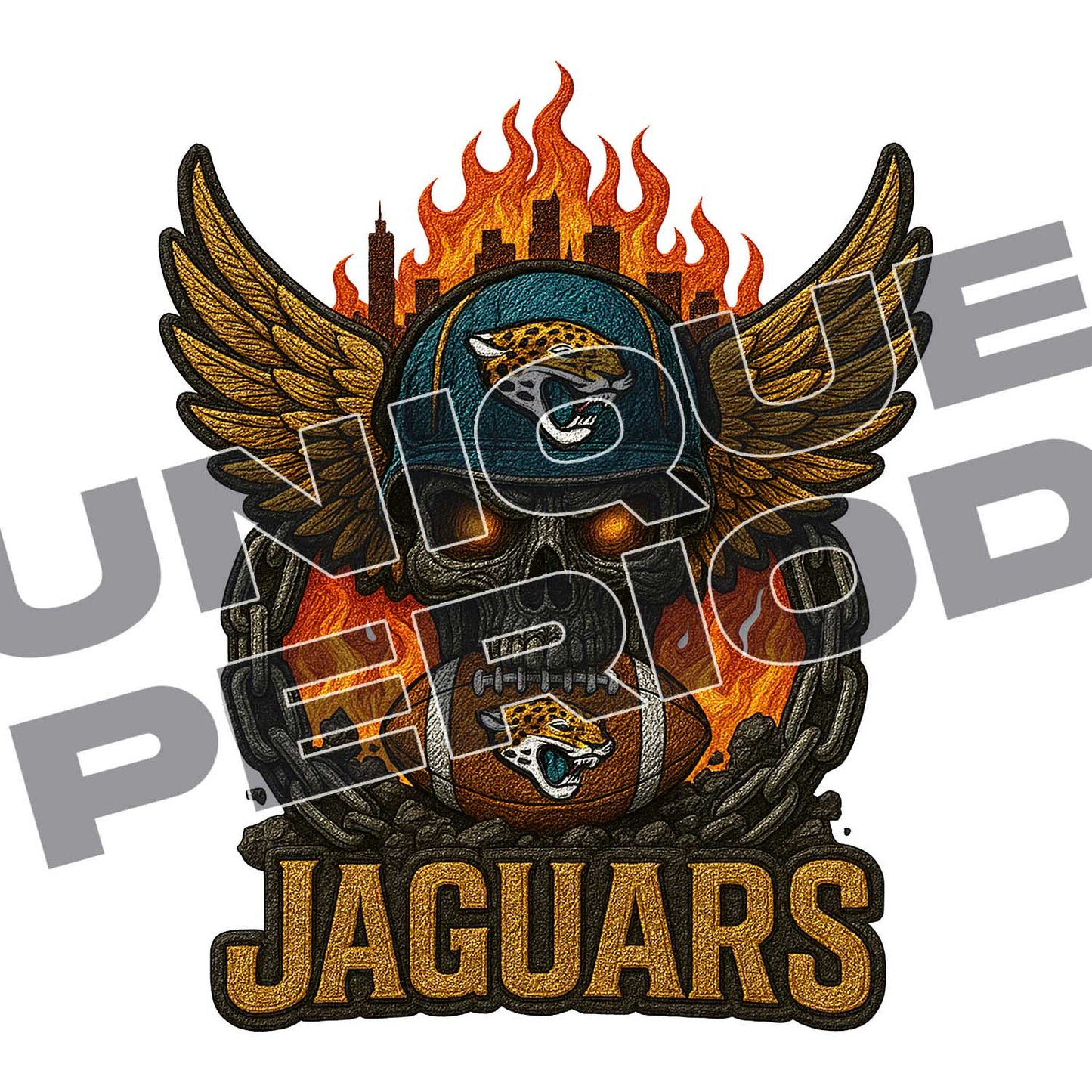 Jacksonville Jaguars Skull Patchish