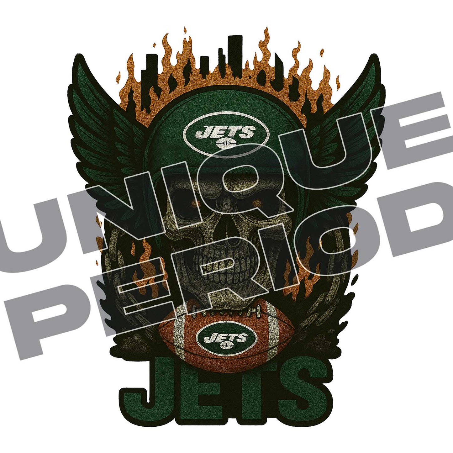 New York Jets Skull Patchish