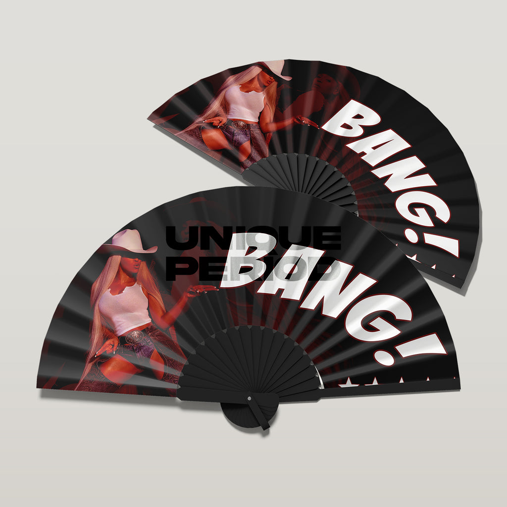 Digital Clack Fan Template – Bang Cowboy Edition 4 Designs PNG Only (Sublimation (Digital Product) No Physical Item will be sent)
