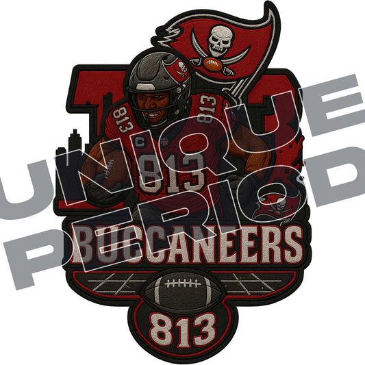 Tampa Bay Buccaneers (813) PatchISH (3 Pack)