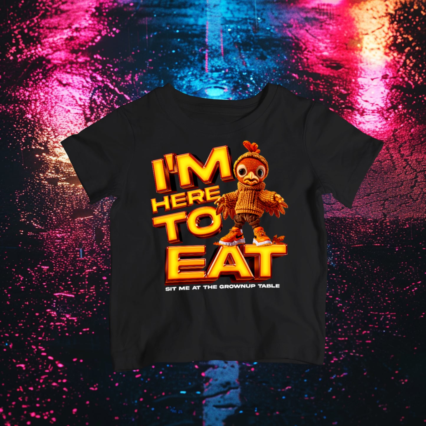 Thanksgiving Baby Quote PNG – I'm Here to Eat Design