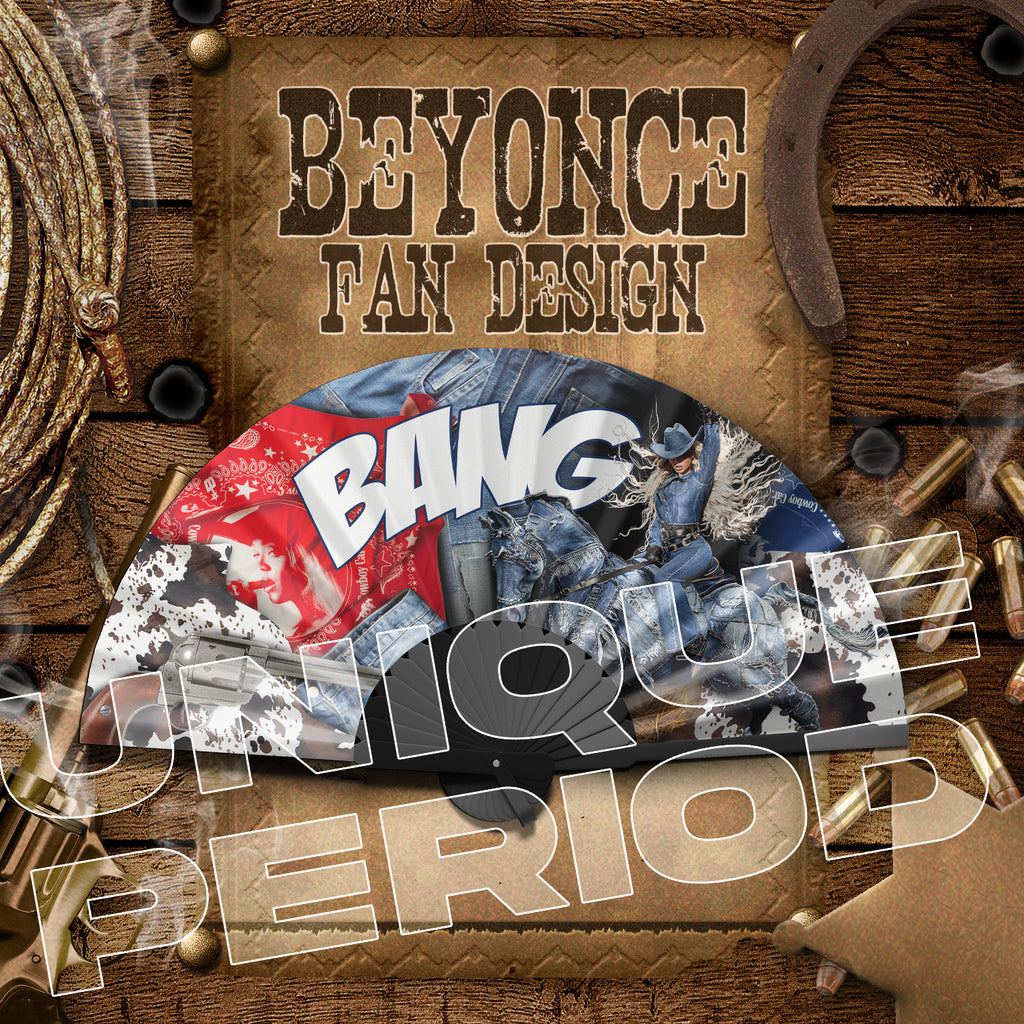 Beyoncé Clack Fan Template – Rodeo Chic Digital Download PNG Only (Sublimation (Digital Product) No Physical Item will be sent) (Copy) (Copy)