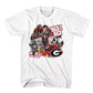 UGA Back 2 Back T-Shirt Retro